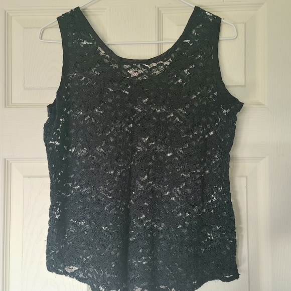 Black lace sleeveless top - Picture 4 of 4